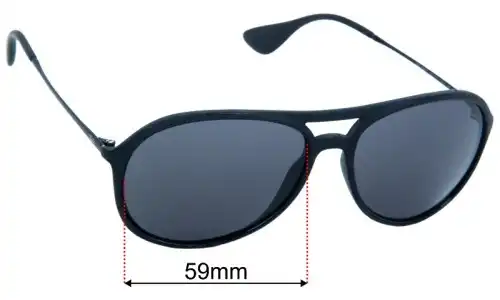 Ray-Ban RB4201 Alex Replacement Lenses 59mm wide 