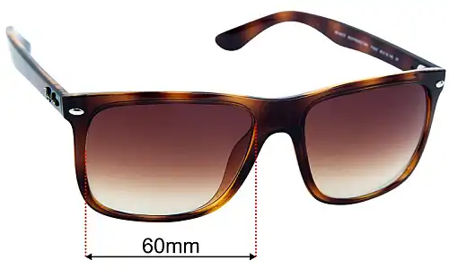 Ray-Ban RB4547F Boyfriend Two (Low Bridge Fit) Replacement Sunglass Lenses - 60mm  