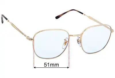 Ray-Ban RB6534 Replacement Lenses 51mm wide 
