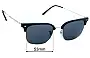 Ray-Ban RB7216-F New Clubmaster Replacement Lenses 53mm wide 