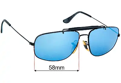Ray-Ban B&L W1700 Explorer Driving Replacement Lenses 58mm wide 