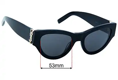 Yves Saint Laurent SL M94 Lentes de Repuesto 53mm wide 
