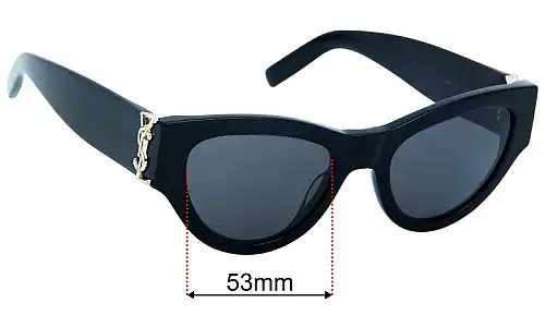 Yves Saint Laurent SL M94 Lentes de Repuesto 53mm wide 