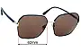 Sunglass Fix Lentes de Repuesto para Tom Ford Claudia  02 TF839 - 62mm Wide 