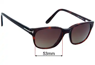 Tom Ford TF5196 Lentes de Repuesto 53mm wide 