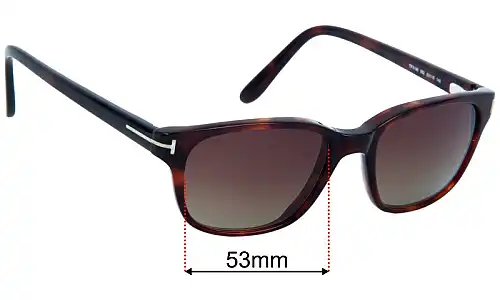 Tom Ford TF5196 Lentes de Repuesto 53mm wide 