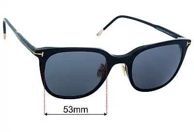 Tom Ford TF5776-D-B Replacement Lenses 53mm wide 