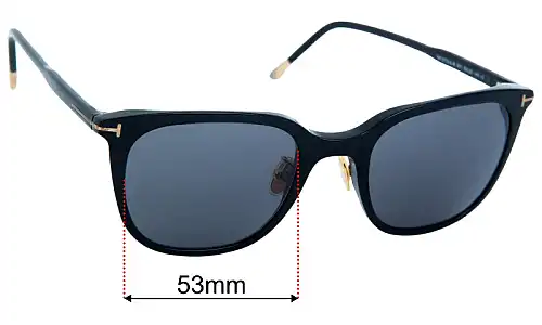 Tom Ford TF5776-D-B Lentes de Repuesto 53mm wide 