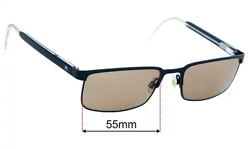 Tommy Hilfiger TH 64 Replacement Sunglass Lenses - 55mm 
