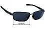 Sunglass Fix Replacement Lenses for Ugly Fish PT24377 GUN - 61mm Wide 