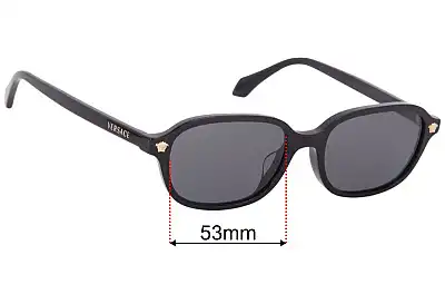 Versace MOD 4514-D Ersatzgläser 53mm wide 