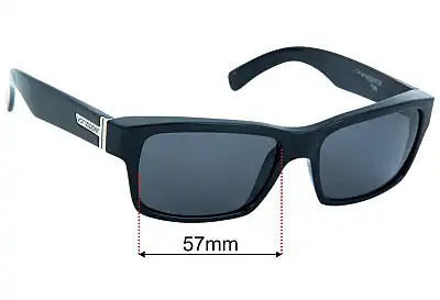Von Zipper Fulton Replacement Lenses 57mm wide 