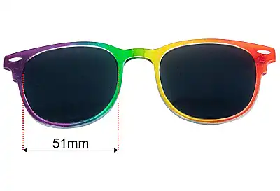Zenni Rainbow Clip-Ons Replacement Lenses 51mm wide 