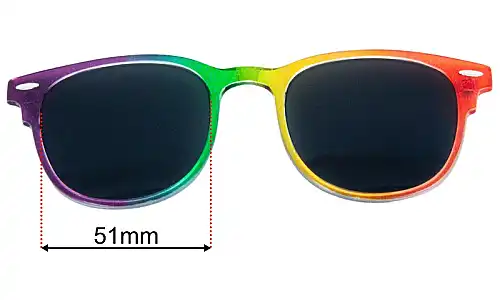 Zenni Rainbow Clip-Ons Replacement Lenses 51mm wide 