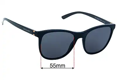 Bvlgari 7031 Replacement Lenses 55mm wide 