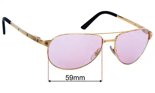 Cartier Edition Limitee Santos-Dumont (3554112) Replacement Lenses 59mm wide 