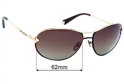 Louis Vuitton  Z0378U Replacement Lenses 62mm wide 