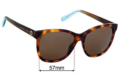Marc by Marc Jacobs Sun Rx 17 Replacement Lenses 57mm wide 