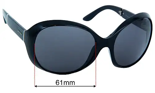 Prada SPR120 Replacement Lenses 61mm wide 