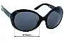 Prada SPR120 Replacement Lenses 61mm wide 