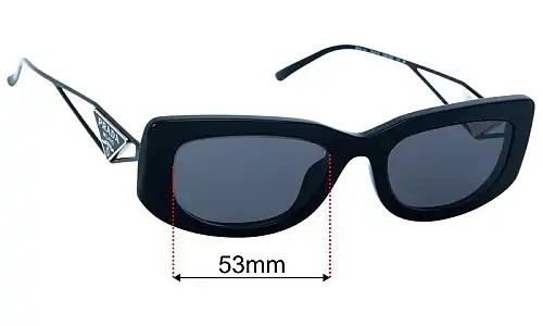 Prada SPR14Y Replacement Sunglass Lenses 53mm 