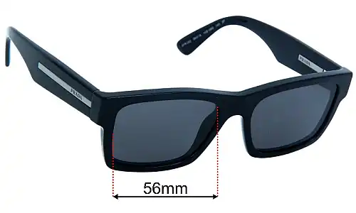 Prada SPR25Z Replacement Lenses 56mm wide 