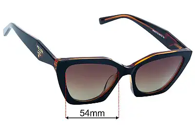 Prada SPR26Y & PR26YS Ersatzgläser 54mm wide 