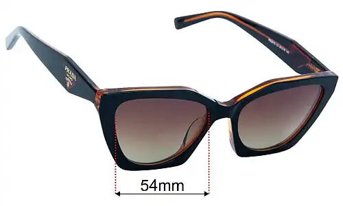 Prada SPR26Y & PR26YS Replacement Lenses 54mm wide 