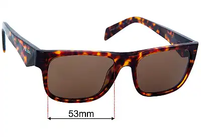Prada VPR22Z Ersatzgläser 53mm wide 