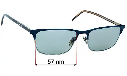 Prada VPR66Y Replacement Sunglass Lenses - 57mm  