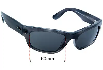 Ray-Ban RB2289 Mega Balorama Lentes de Repuesto 60mm wide 