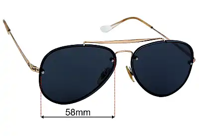 Ray-Ban RB3584-N Blaze Aviator Replacement Lenses 58mm wide 