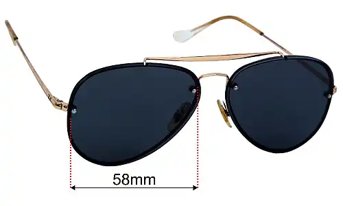 Ray-Ban RB3584-N Blaze Aviator Replacement Lenses 58mm wide 