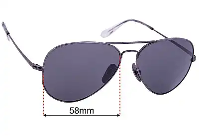 Ray-Ban RB8089 58mm Replacement Sunglass Lenses  