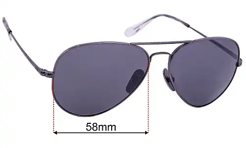 Ray-Ban RB8089 58mm Replacement Sunglass Lenses  