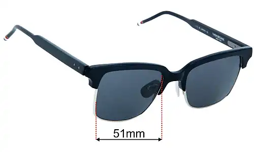 Thom Browne TB-709 Replacement Lenses 51mm wide 
