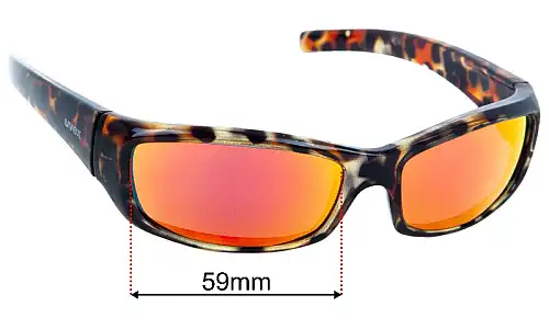 Uvex PPB101C Replacement Lenses 59mm wide 