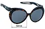 Sunglass Fix Ersatzgläser für Balenciaga BB0024SA - 58mm Wide 