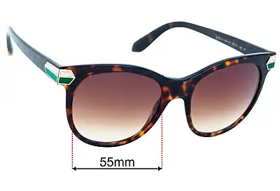 Bvlgari 8185-B Replacement Lenses 55mm wide 