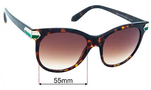 Bvlgari 8185-B Replacement Lenses 55mm wide 