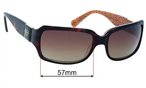 Coach S443 Delphine Replacement Lenses 57mm wide 