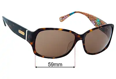 Coach S471 Peony Replacement Lenses 59mm wide 