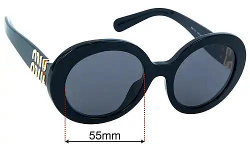 Miu Miu SMU11Y Replacement Lenses 55mm wide 