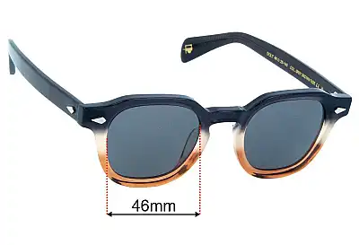 Moscot Dolt Replacement Lenses 46mm wide 