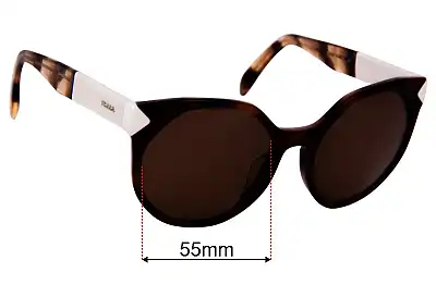 Prada SPR11TS Replacement Lenses 55mm wide 