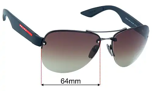 Prada SPS55Y Replacement Lenses 64mm wide 