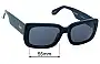 Sunglass Fix Replacement Lenses for Quay Yada Yada - 55mm Wide 