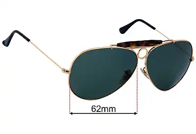 Ray-Ban RB3138 Shooter Replacement Lenses 62mm wide 