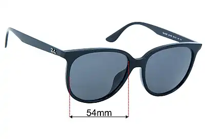Ray-Ban RB4378-F (Low Bridge Fit) Replacement Lenses 54mm wide 