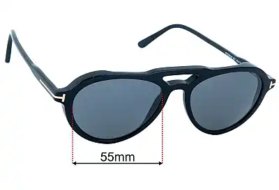 Tom Ford TF5760-B Replacement Lenses 55mm wide 